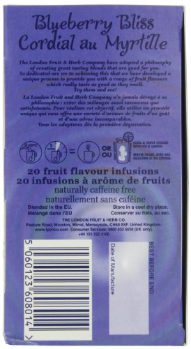 London Fruit & Herb Company Tea, Blueberry Bliss, 20 Count #TOP3