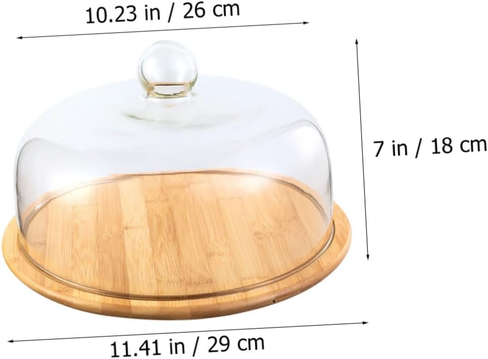 STOBAZA 1Set Elegant Cake Dome with Base Food Cover for Parties Weddings and Home Use Stylish Food Storage for Desserts Snacks and Treats Cake Container and Serving