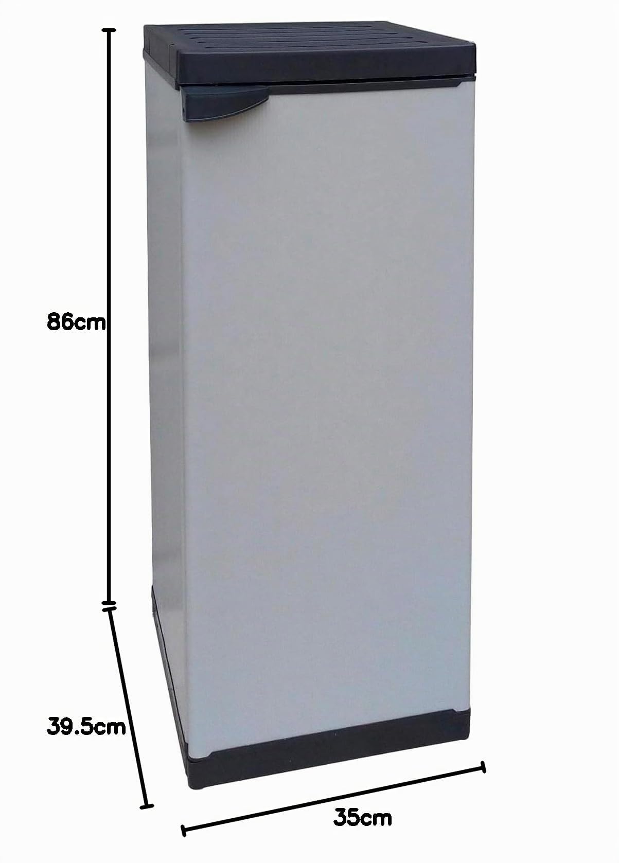 Avilia Armadio Modulare a 1 Anta | Mobiletto per Interni | Armadietto Basso | Armadio per Attrezzi | Armadietto per Esterni | Armadietto in Plastica | Armadio con 1 Scaffale ‎35x39.5x86cm, Grigio