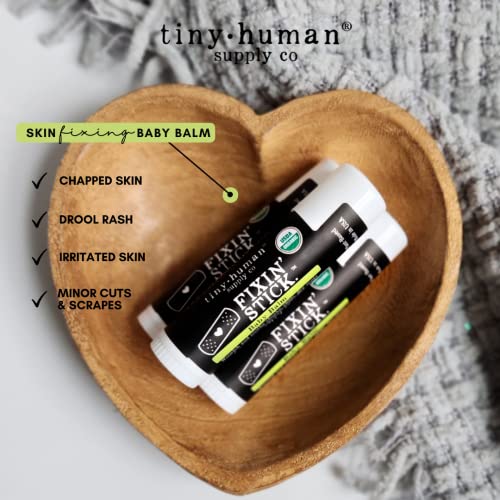 Fixin' Stick Organic Baby Balm 0.5oz, 1-pack for Baby's Red Cheeks, Drooly Chins, Drippy Noses and Dry Skin. No Artificial Dyes, Fragrances or Petrolatum. Cruelty Free. Made in USA.2