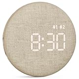 REACHER Travel Vibrating Alarm Clock for Heavy Sleepers Adults, Digital Dual Alarm Clock, Compact Under Pillow Bed Shaker, Rechargeable Battery Operated, Small, Portable