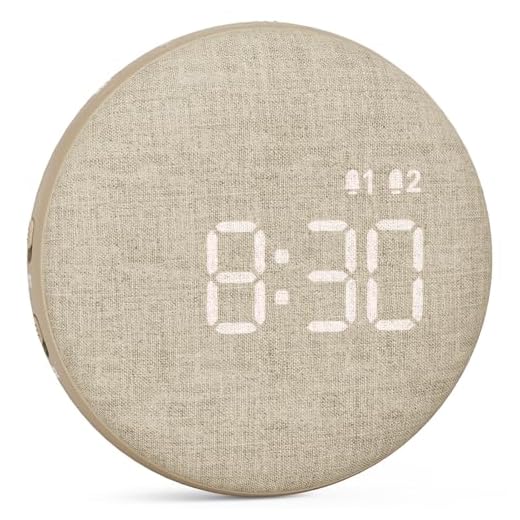 REACHER Travel Vibrating Alarm Clock for Heavy Sleepers Adults, Digital Dual Alarm Clock, Compact Under Pillow Bed Shaker, Rechargeable Battery Operated, Small, Portable