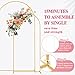 Fomcet Metal Arch Backdrop Stand Set of 2 Gold Wedding Arch Stand 7.2FT & 6FT Arched Backdrop Frame for Birthday Party Baby Shower Graduation Ceremony Decoration