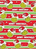The Grinch Weihnachts-Geschenkpapierrolle - 4 Meter lang offizielles Dr. Seuss Geschenkpapier - Festliches Geschenkpapier für Kinder & Familien