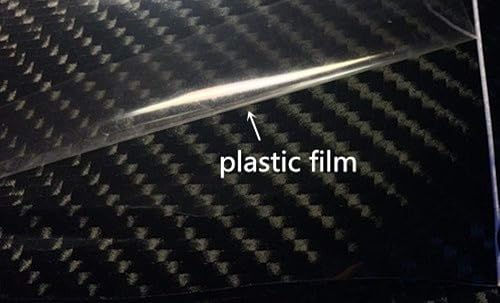 Miniatura 6 de DIYAH Vinilo de fibra de carbono negro 5D de alto brillo de 12 x 60 pulgadas  1 pie x 5 pies sin burbujas de liberación de aire para automóvil,