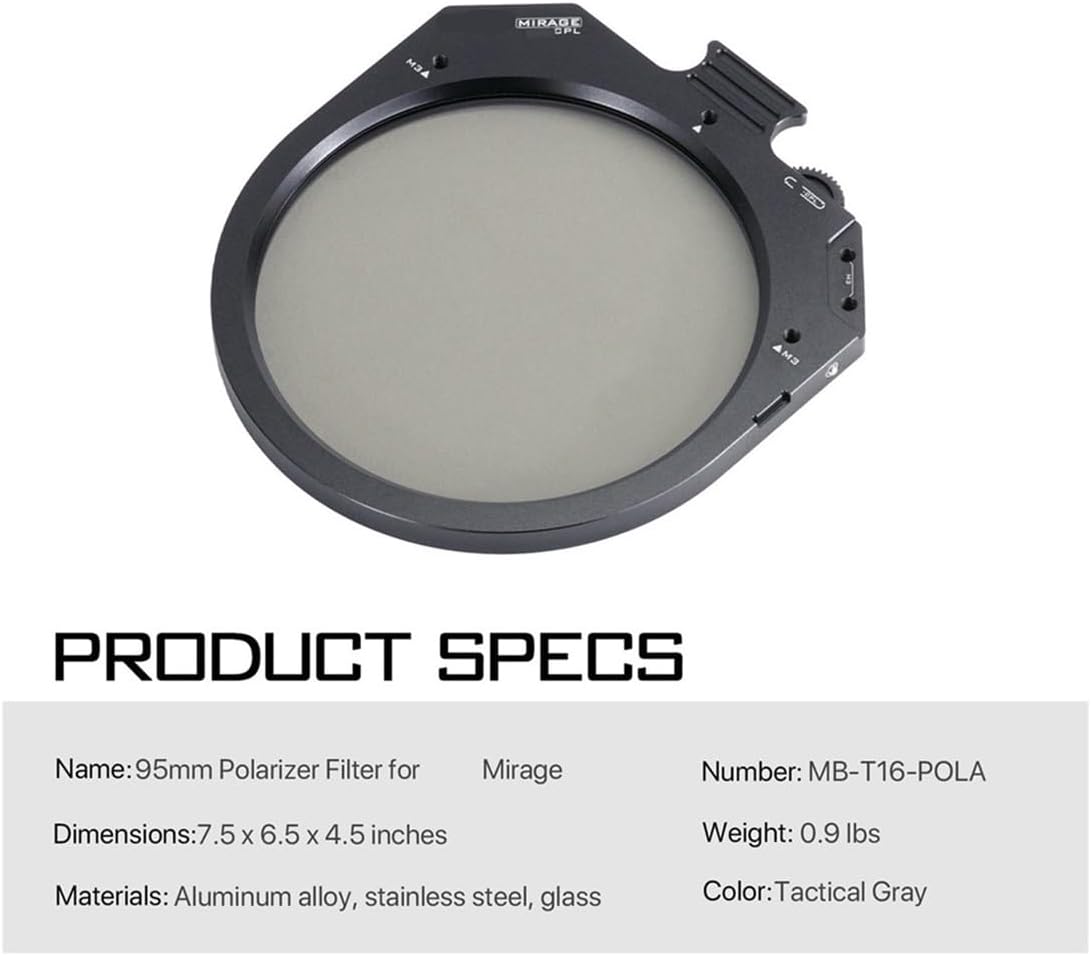 Motorized VND Kit Frame Matte Box for DSLR/Mirrorless Cameras Fit for MB-T15 Use(MB-T16-POLA)