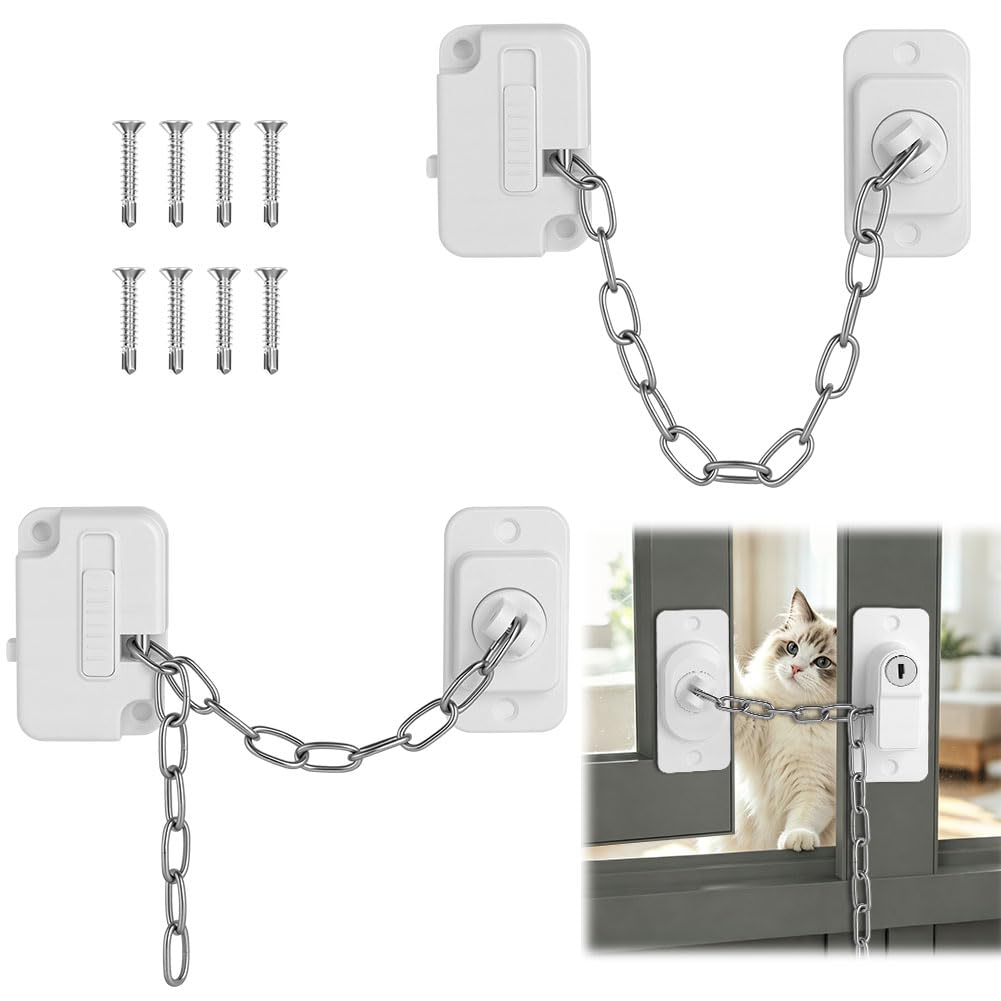 OSDUE 2 PCS Window Locks, Window Restrictor for Child Cat Pet Safety