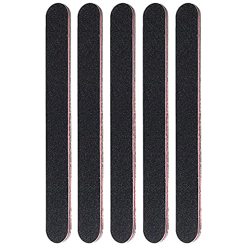 Rnitle Lot de 5 Limes à Ongles Professionnelles,Lime à Ongles Double Face 100/180,Nail Art en Gel Acrylique Naturel Pour la Manucure,pour Manucure Cosmétique,Salon de Coiffure, Animaux Domestiques