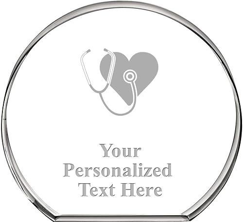 Enfermería con el pisapapeles del círculo del corazón, regalo grabado aduana del pisapapeles de
