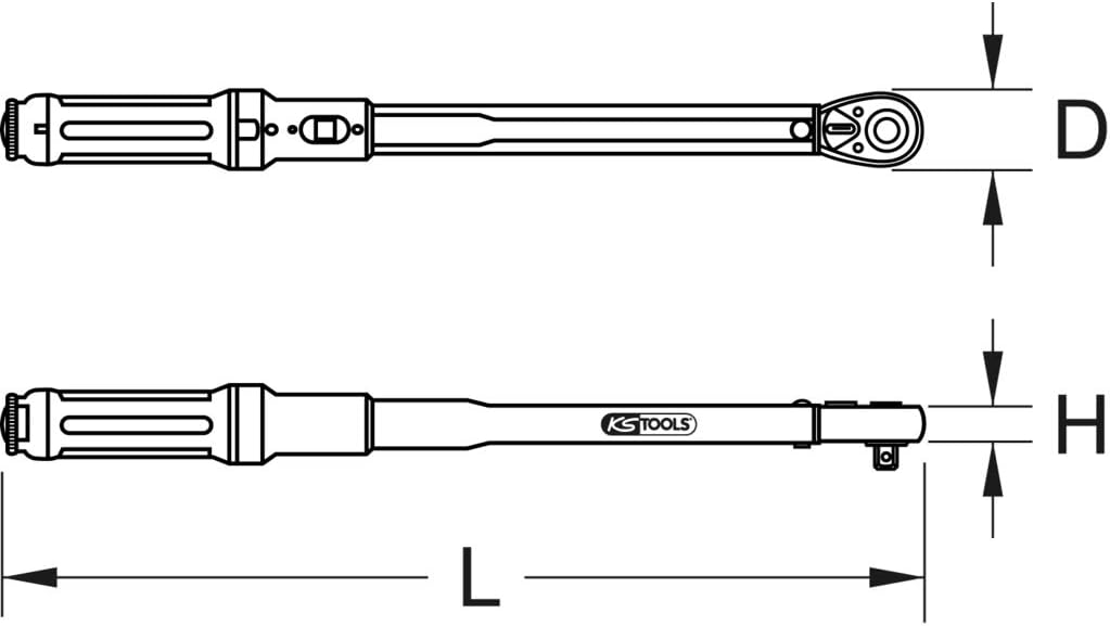 New Deal KS TOOLS 1/4 ERGOTORQUE® Precision Torque Wrench with Reversible Ratchet Head, 5-25Nm