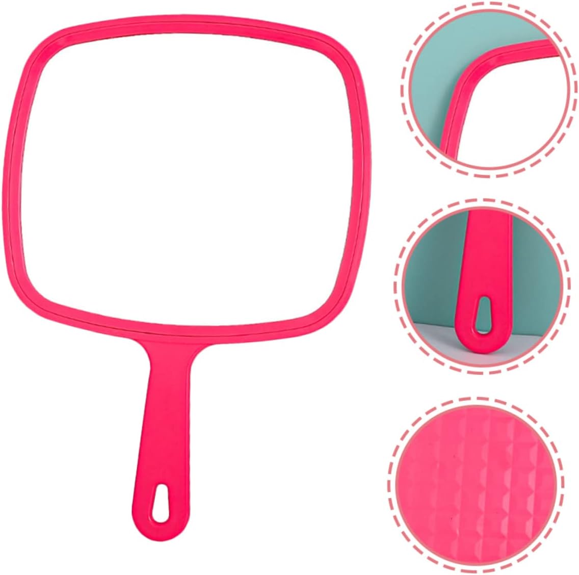 2pcs Handheld Makeup Mirror Portable Vanity Mirror for Travel Lightweight Design Comfortable Grip for Personal Care and Outdoor Use