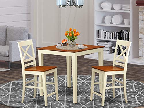 East West Furniture Vnqu3-Whi-W Dining Set #TOP11