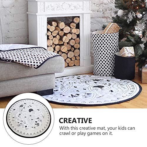 NUOBESTY Ronde Vloerkleed Baby Kids Play Game Mat Kruipende Mat Kinderen Vloer Speelkleed Speelgoed Opslag Mat 135Cm - Afbeelding 7