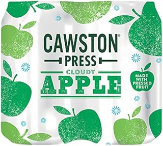 Cawston Press Rhubarb Fizzy Drink Blended with Sparkling Water and Pressed Apple Juice (330ml x 12 cans) | All Natural - Gluten Free - Low Calorie - Vegan - No Added Sugar