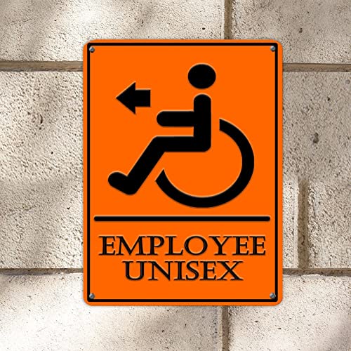 Plaque de toilettes unisexe en aluminium de 40x30 cm pour signalisation extérieure