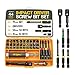 Hi-Spec 44pc Impact Drill Driver Screw Bit Set with Popular PZ & PH Sizes. 1/4 Hex S2 Screwdriver Bits with Nut and Socket Drivers.