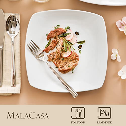 Piatti da dessert, piatti quadrati in porcellana, ideali per snack e insalate