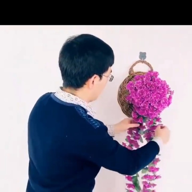 Ghirlanda di fiori di seta da appendere, edera artificiale