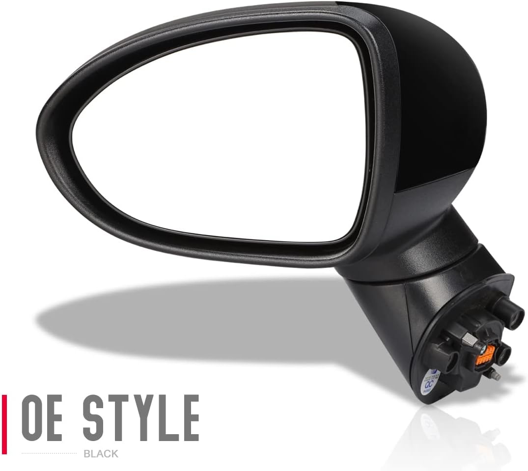 Auto Dynasty KI1320187 Factory Style Driver Left Side Mirror - Manual Folding | Power Adjust | Heated Glass - Compatible with Rio 14-17, Paint to Match