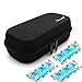 Dainayw Insulin Carrying Case, EVA Insulin Cooler Bag, Diabetic Travel Bag, Temperature Display, Waterproof, Medical with 3 Ice Packs (Black)
