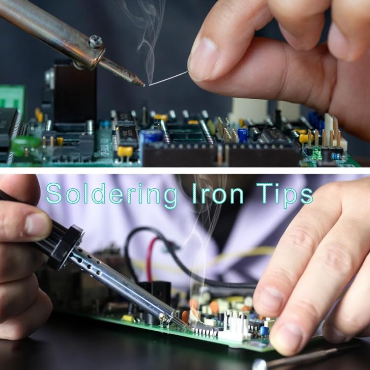 Image of Soldering Iron Replacement Tips Set 10 Tips 900M T for Soldering Rework Station Tool for 936 937 938 969 8586 852D Soldering Stations Soldering Rework Station Tool Tip Tinner