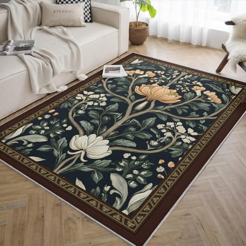 Tapis de Chambre Esthétique et Lavable pour Créer un Cocon Végétal Élégant