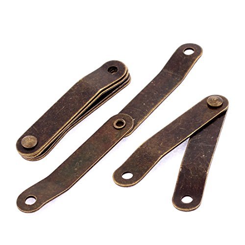 Preisvergleich Produktbild DealMux Gift Jewellery Box Drehbarer Klappdeckel Stay Support Scharnier 4tlg