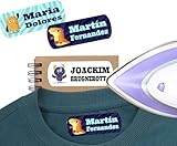 Personnalisez vos autocollants avec le nom de vos enfants ou les informations souhaitées. Utilisez-les pour marquer tout type d'objets : plastique, bois, métal, verre et sur toutes les surfaces non tissées.