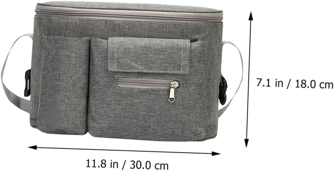 Milisten 2pcs Nursery Diaper Bag Multi-functional Stroller Supply Pouch for Travel and Everyday Use Material for Moms