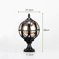 Vista 4 de AXTIES Luz de poste al aire libre Pilar Luces de poste Luces de jardín Villa Paisaje Luces de aluminio al aire libre Linterna de césped Lámpara