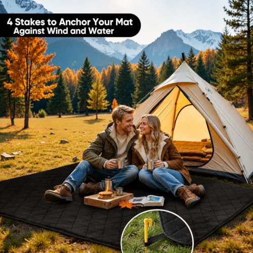 Waterproof Outdoor Blanket 82"x55", Windproof & Warm, 300 GSM Sherpa Lining by Northroad - Used condition - Image 5