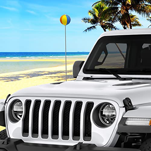 Tenna Tops Summer Fun Beach Ball Car, Truck, SUV Antenna Ball (3 in 1 Auto Accessory) - Thumbnail 4