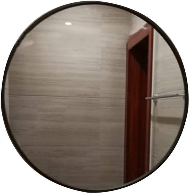 Makeup Mirror Round Vanity Mirror Wall Mounted Large Shaving Mirror Magnifying Mirror Shower Make-Up Mirror-Bedroom Living Room Hallway (Color : Gold Size : 80cm) (Gold 80cm)