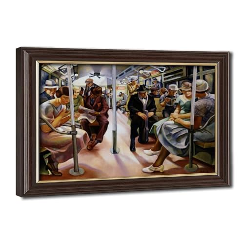 Toile Subway New York encadree pour habiller un mur vide sans effort 30x45cm