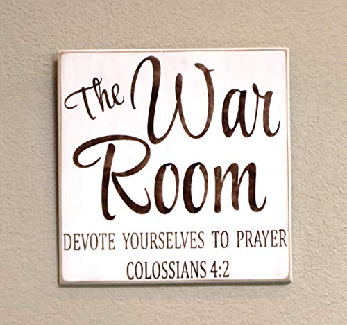 HCHANA War Room Printed Wooden Sign Colossians 42 Prayer Bible 12 x 12 The War Room