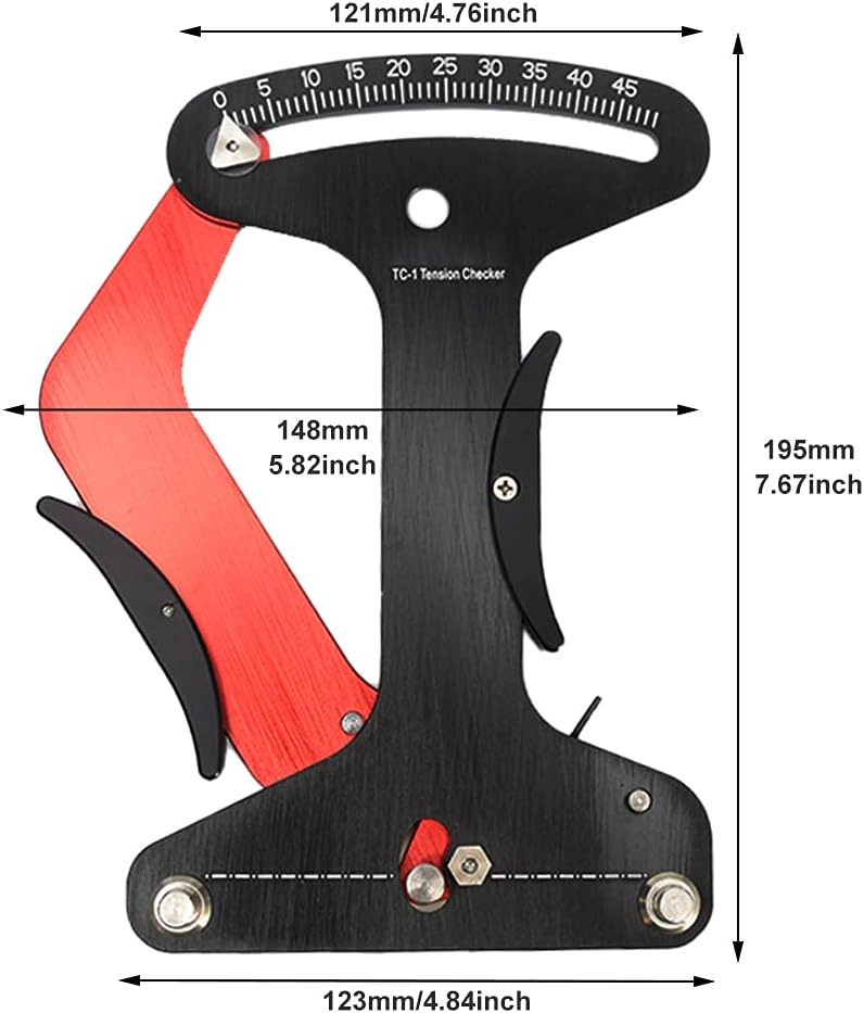 Bicycle Spoke Tension Gauge, Aluminum Alloy Tool for Wheel Truing and Spoke Tension Checks, Works with Most Road Bike and MTB Spokes