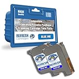 Refresh Cartridges Wiederaufbereitete Tintenpatrone Ersatz für Francotyp Postalia 58.0052.3046.00 (blau)