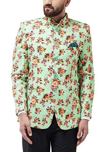 Image of SOJANYA (Since 1958 Men's Cotton Blend Printed Blazer