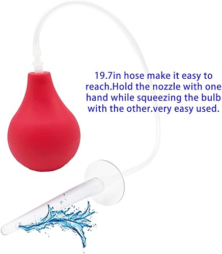 Miniatura 7 de GNEGKLEAN - Kit de bombilla de enema de silicona negra de 7.6 onzas, ducha anal limpia para hombres y mujeres con manguera de 19.7 pulgadas + 4