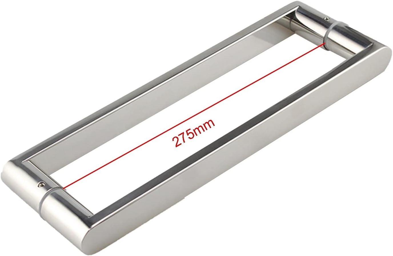 Pull Push Door Handles,SUS304 Stainless Steel Polished Chrome Finish Push and Pull Glass Door Handle Household Glass Door Hardware Accessories (Size : 200mm) (Size : 165mm)