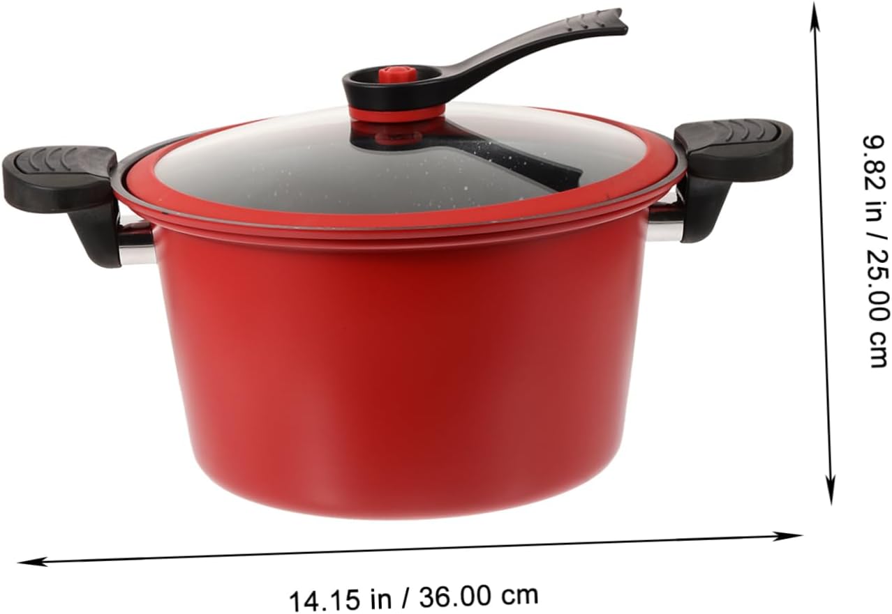 6L Gas Stovetop Pressure Cooker Micro Pressure Cooking Pot Universal Kitchen Soup Pot Compatible Gas and Electric Stoves 1-Piece Home Cookware