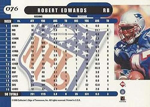 1999 Collector's Edge Supreme #76 Robert Edwards New England Patriots Official NFL Football Trading Card in Raw (NM or Better) Condition image 4