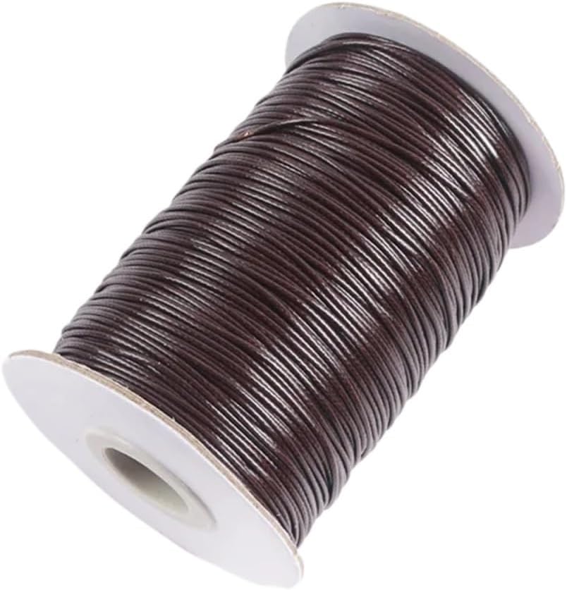 10Roll String for Bracelets Waxed Beading Cord Round Black Red White Korean Cotton Rope Thread for Jewelry Necklace Making 20meters/Roll(2,1.5mm)