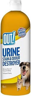 OUT! Destructeur de taches d’urine et d’odeurs pour animaux de compagnie | Enzymatic Pro-Bacteria Cleaner - 1 Litre