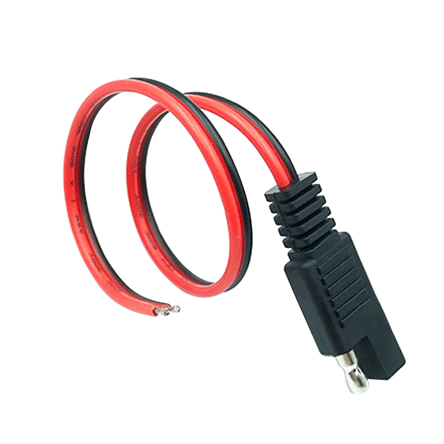 Connecteur SAE Rapide 2 Broches - Câble 18AWG 30cm - Pour Moto, Voiture, Solaire - Capot Anti-Poussière