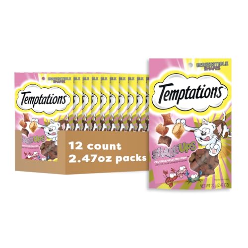 Temptations Cat Treat ShakeUps, Crunchy and Soft Cat Treats, Crustacean
