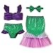 6-9 Months Infant Baby Girl Bikini Set 9-12 Months 3 Piece Mermaid Swimsuit Bathing Suits Swimwear Swimming Beach Wear with Cover Ups Skirt, Multi, 6-12 Months