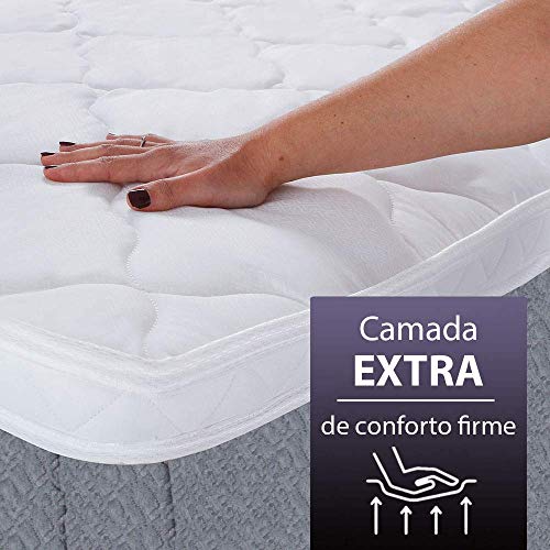 Pillow Top Solteiro De Espuma D33 Alta Durabilidade Conforto Firme 88x188x5cm - BF Colchões
