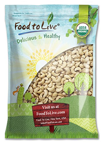 Organic Cashews, 12 Pounds – Whole, Unsalted, Non-Gmo, Kosher, Raw, Vegan, Bulk #TOP10