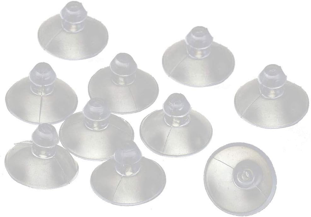 18mm/0.7" Furniture Desk Glass Transparent Anti-Collision Suction Cups Sucker Hanger Pads for Glass Plastic Without Hooks, Pack of 10